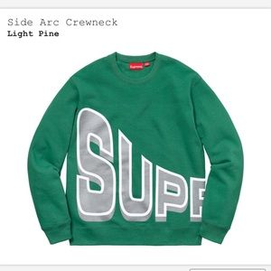 Supreme Side Arc Crewneck in light pine